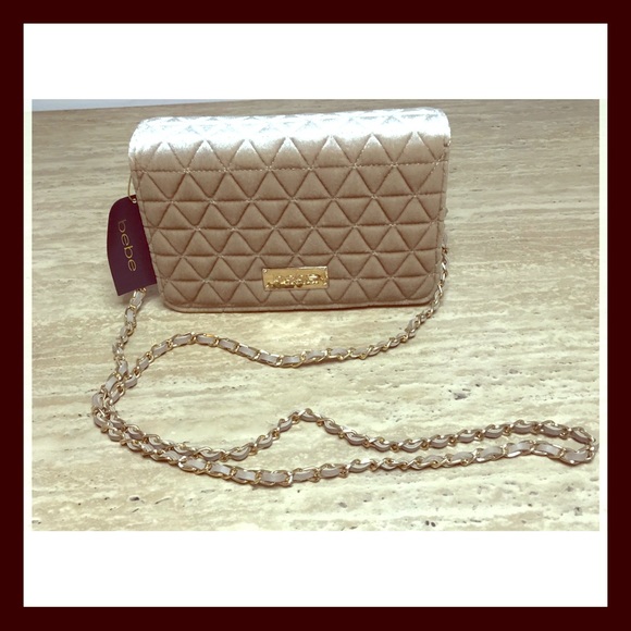 bebe Handbags - Bebe champagne Margeaux Crossbody